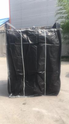 China Bolsa de gran tamaño de tejido de PP Negro Bolsa de carbono a granel China Fábrica Contenedores de carbono negro en venta