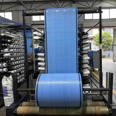 China Laminated Woven Sacks PP Woven Fabric Rolls Tubular Type 68gsm Width 53cm for sale