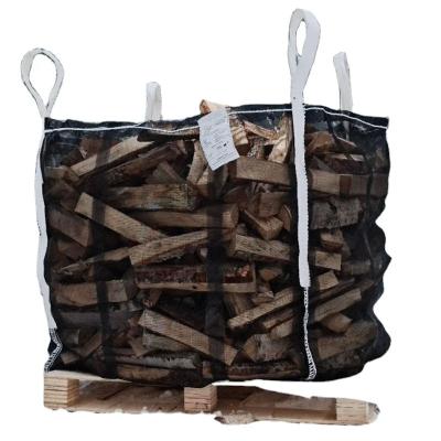 China UV Firewood Bulk Bag Customizable Printing 100*100*150cm For Firewood Ventilated 4 Sides for sale