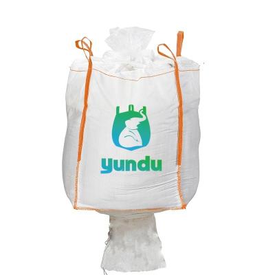 China U Panle Bulk Bag with filling spout top discharge bottom Side Seam Loops for size 100*100*150 cm ton bags for sale