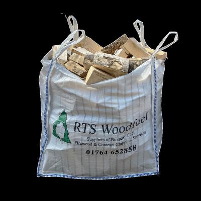 China PP Raw Materials Firewood FIBC Bulk Bag Customized logo and color Breathable for sale