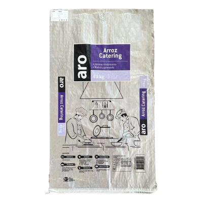 China Sacos laminados BOPP de costura única ou dupla para embalagem de fertilizantes de farinha de arroz à venda