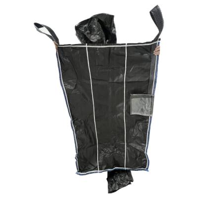 中国 柔軟なFIBC卸荷袋 簡単で便利な卸荷輸送 ブラックFibc卸荷袋 販売のため
