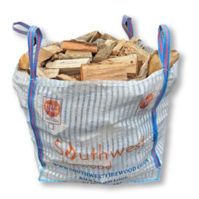 China Firewood Bulk Bag with Flat Bottom Custom Printing 2% UV 91.1% Tensile Residual Rate for sale