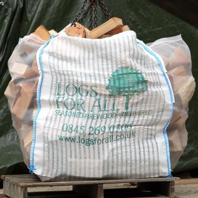 China Firewood Bulk Bag with Customized Size and Fabric Free Custom Printing for sale