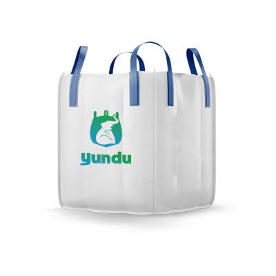 China Customizable FIBC Bulk Bag With Baffle Circular 1 Ton Jumbo Bulk Bag for sale