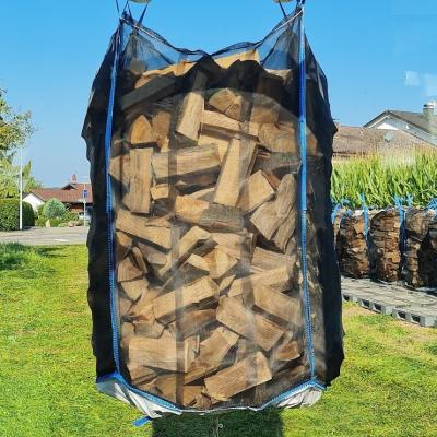 China 1500kg Flat Bottom Jumbo Bulk Ventilated Big Bags For Storing Firewood for sale
