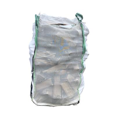 Китай 1500L Вентилируемый мешок для дров с крышкой Одиночный мешок индивидуальный мешок для транспортировки, хранения дров продается