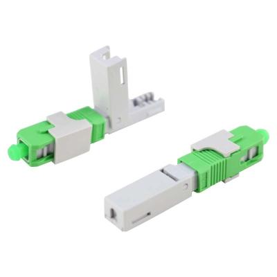 China Alligator clip, flank U wedge, SM, 52mm, for drop cable, vertical input, SC/APC Fiber Optic Fast Connectors for sale