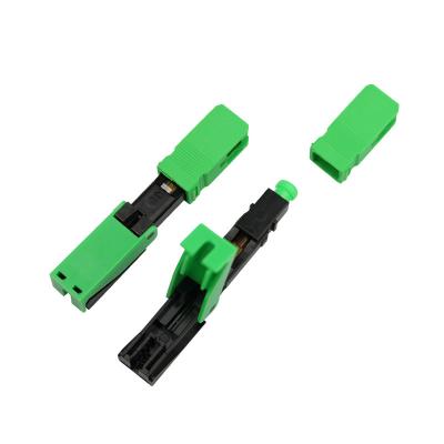 China Alligator clip, push-pull ring, SM, 50mm, for drop cable, vertical input, SC/APC field installable connector for sale