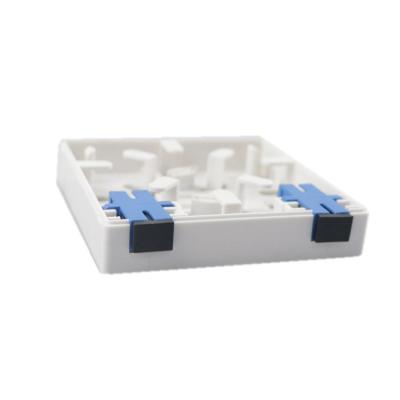 China FTTH Indoor 86 Type 2 core splice box Fiber Optic Termination Box Fiber Socket Panel for sale