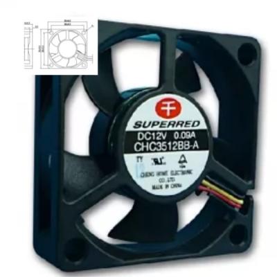 China Signal Output Vehicle Cooling Fan 35x35x10 With Plastic PBT 94V0 Impeller à venda