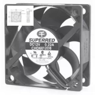 Chine 60x60x20 Vehicle Cooling Fan 2100-3600RPM AWG26 Lead Wire UL 1007 à vendre