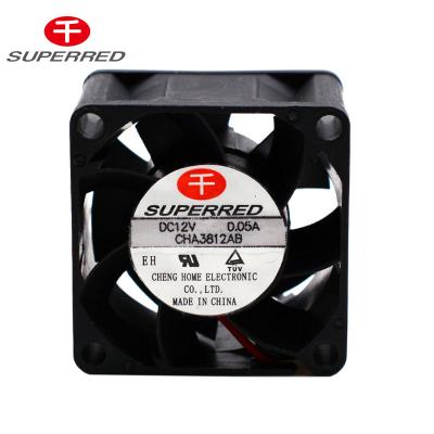 China Thermoplastic PBT 38x28mm DC 12V Brushless Motor Fan for sale
