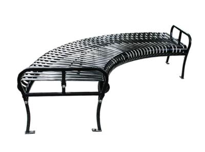 China Personalised Metal Home Furniture Semi Circular Garden Backless Bench Site Furnishings for sale