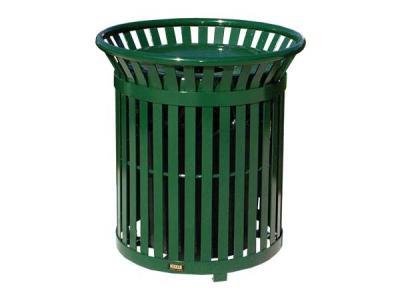 China Premier Outdoor Trash Receptacles Commercial , Green Outdoor Waste Receptacles for sale