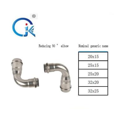 China 90 Degree Inox Press Fittings Elbow DN20 Stainless Steel Pipe Fittings for sale