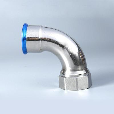 China Compression Push Fit Elbow 2Mpa 90 Degree Internal Thread Industrial Metric for sale