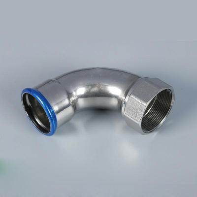 China Galvanized Carbon Steel Press Fittings 2Mpa 90 ° elbow, internal thread for sale