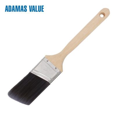 China Tapered brush,angled paint brush,professional paint brush with synthetic filament long wooden handle for sale