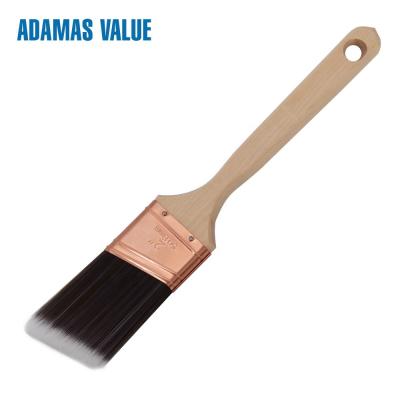 China Tapered brush,angled paint brush,professional paint brush with synthetic filament long wooden handle\ for sale