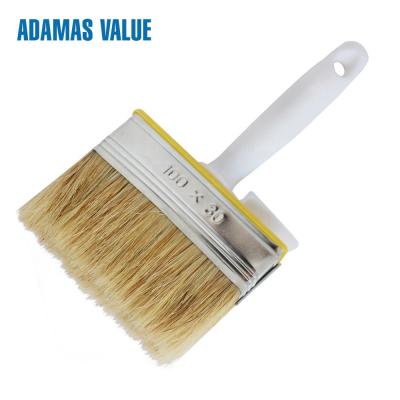 China Plastic Handle Natural Bristle Paint Brush With Natural Pig Bristle for sale