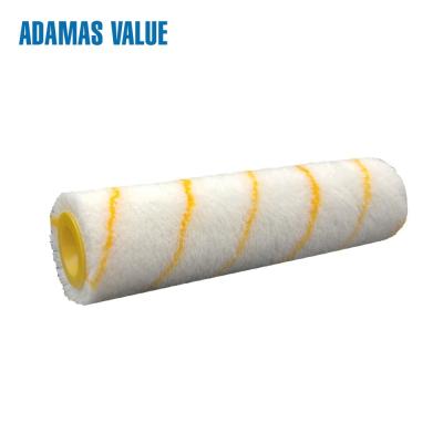 China European paint roller brush,smart paint roller,roller cover of acrylic white with yellow stripe for sale