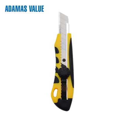 China screw knife,tool knife,utility blade knife of 18mm ABS+TPR Screw-lock utility knife for sale