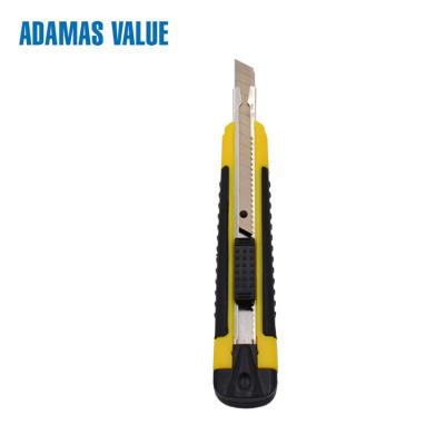 China Retractable Pocket Utility Blade Cutter ABS And TPR Case Material 0.4mm Blade Thickness for sale