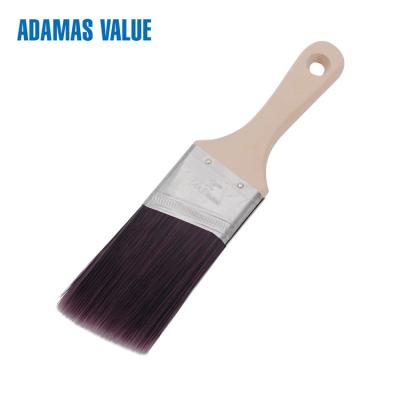 China Short Wooden Handle Synthetic Paint Brush Neat And Soft Hair Easy To Clean for sale