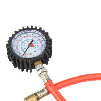 China Digital Tire Inflation Gun Red And Black Hose Color With Pressure Gauge for sale