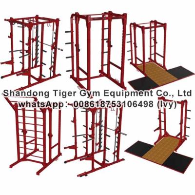 China Gym Fitness Equipment Half rack with lifting Platform exercise machine for sale