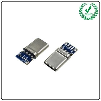 China 5Pin USB 3.1 2.0 Type C Male Connector C-C 10NF With PCB for sale