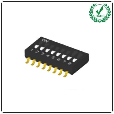 China UL 1.27mm Half Pitch DIP Switch With Gull Wing Lead for sale