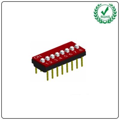 China Twin Contacts Low Profile Box Type Dual Inline Package DIP Switch for sale