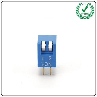 China DP Series SMT DIP Switch , Spst 2.54mm 2 Positon Piano DIP Switch for sale
