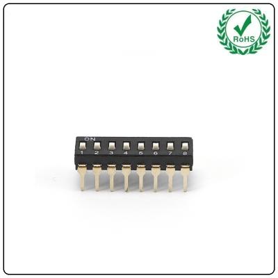China 2.54mm pitch 8 pin single pole double throw tri-state slide DIP Switch for sale