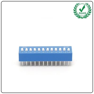 China 2.54mm dip switch slide, right angle, piano type with key 3 buyers for sale