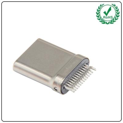 China USB-31C-M-J01 USB 3.1 Type C Plug , Board Edge Straddle Mount USB C Male Connector en venta