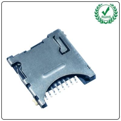 China 8pin 1.45H Smart Card Socket Push Push Type Micro SD TF Reader Card en venta