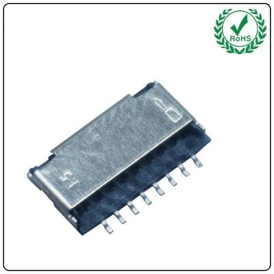 China Height 1.5mm 1.7mm Simple Switch Type 8Pin TF Card Connector For Mobile Phone à venda