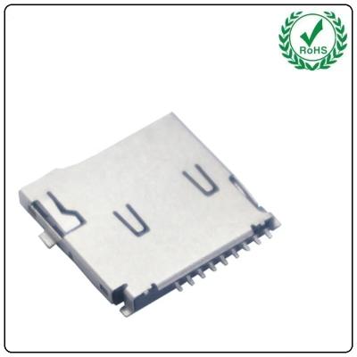 China Phone Pos Mini Sd Card Connector , 9pin 1.85H TF Push Push Memory Card Connector for sale