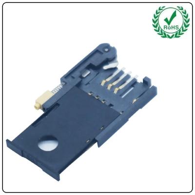 China High Temperature Resistant 6pin SMT Sim Card Connector Tray Type for sale
