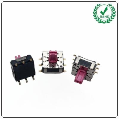 China 7x7 SMT Mini Multiple Position Rotary Changeover Switch Waterproof Electrical for sale