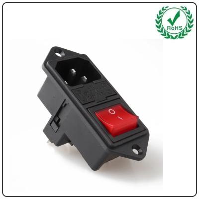 China C13 C14 Ac Male Socket Panel Mount 110v Ac Power Connector LZ-14-F14 10A 250V Plug 3 Pin for sale