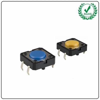 China 12*12 SMD Tact Switch Life 100000 Cycles SMT 12x12 Right Angle Tactile Switch for sale