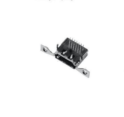 China ODM HDMI Connector Socket , Binaural Micro Hdmi 90 Degree Adapter Three Rows for sale