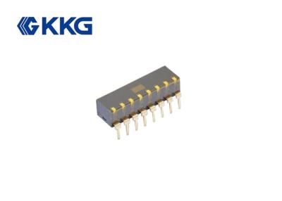 China 1.27MM Half Pitch Dual Inline Package DIP Switch POM plastic Operator 500VDC for sale
