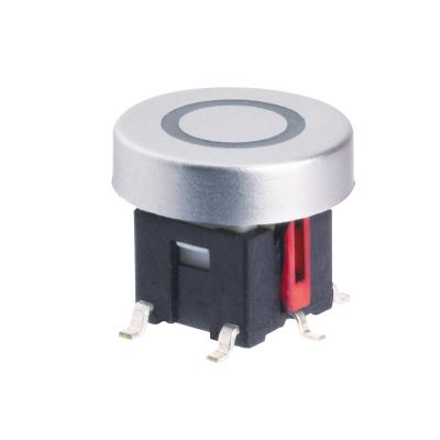 中国 照明の蝕知スイッチ、Smdの銀製の帽子PCB LEDの押しボタンの気転スイッチ、つけられた気転スイッチ、照らされた気転スイッチ 販売のため