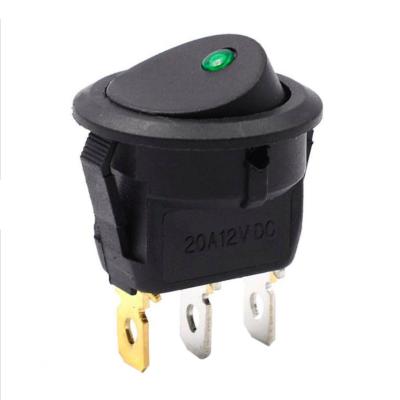 China LED Lamp 12v 20A Rocker Power Switch 3pin Round Automobile Refit for sale